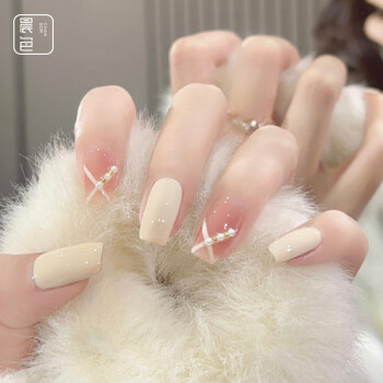 晨色手工穿戴甲美甲贴片指甲贴成人甲片短款假指甲(坠入爱河M码 晨色手工穿戴甲美甲贴片指甲贴成人甲片短款假指甲(坠入爱河M码